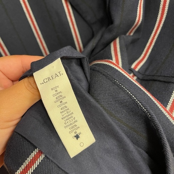 The Great Academy Blazer Oxford Stripe Size 1 - Picture 4 of 5